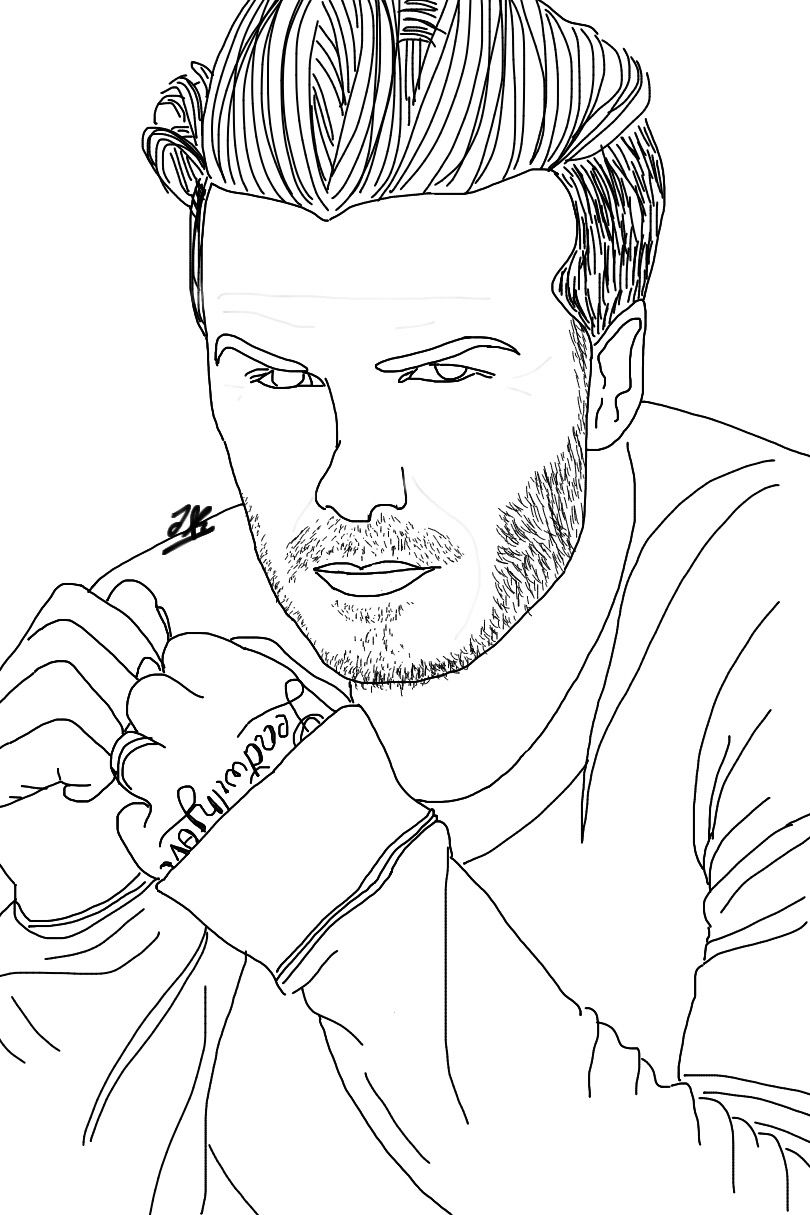 El Guapo David Beckham para colorir