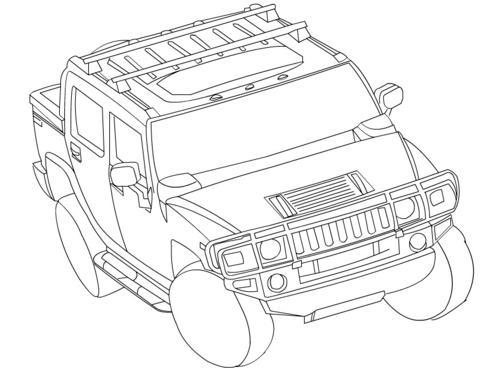 Dibujos de El Hummer H3 para colorear