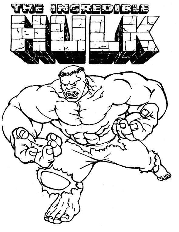 Dibujos de El increíble Hulk para colorear