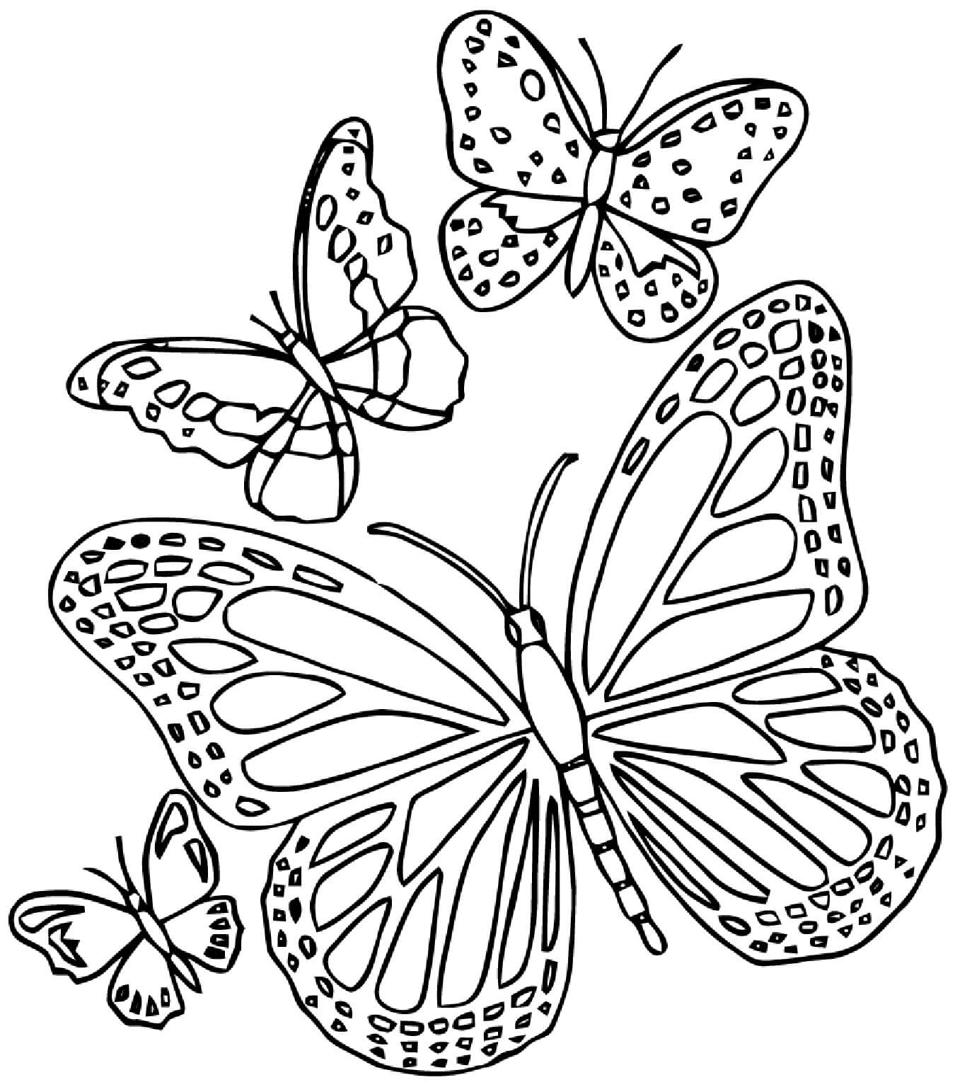 Dibujos de El mandala de las Mariposas para colorear