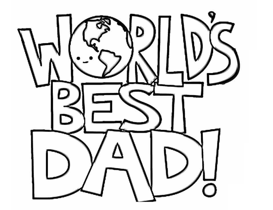 Dibujos de El Mejor Papá Del Mundo 1 para colorear