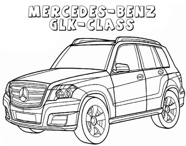 Dibujos de El Mercedes-Benz Clase GLK De Gama Básica para colorear