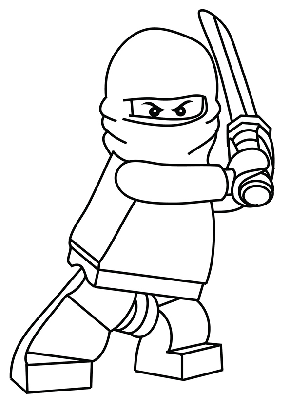 Dibujos de El Pequeño Ninja Con Máscara para colorear