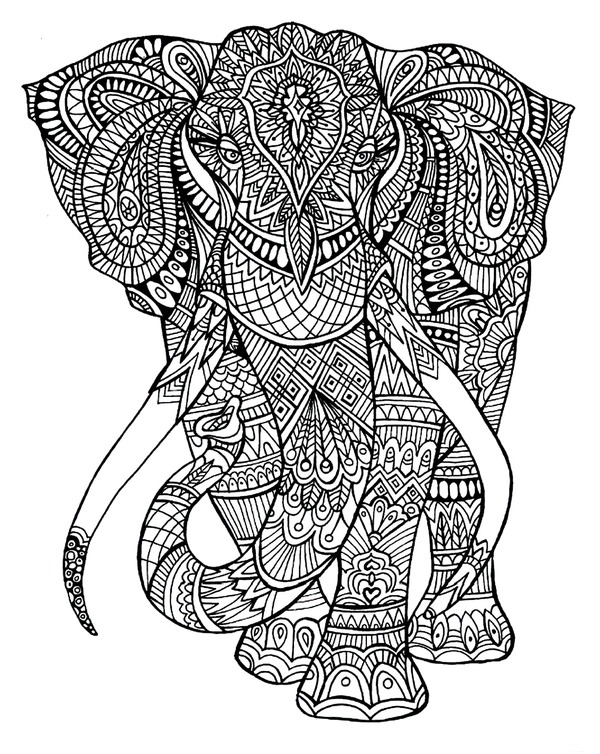Dibujos de Elefante Gratis para niños para colorear