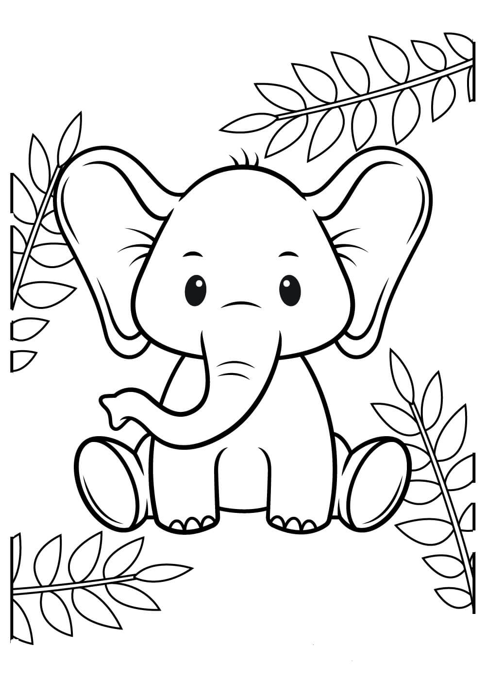 Dibujos de Elefante para colorear