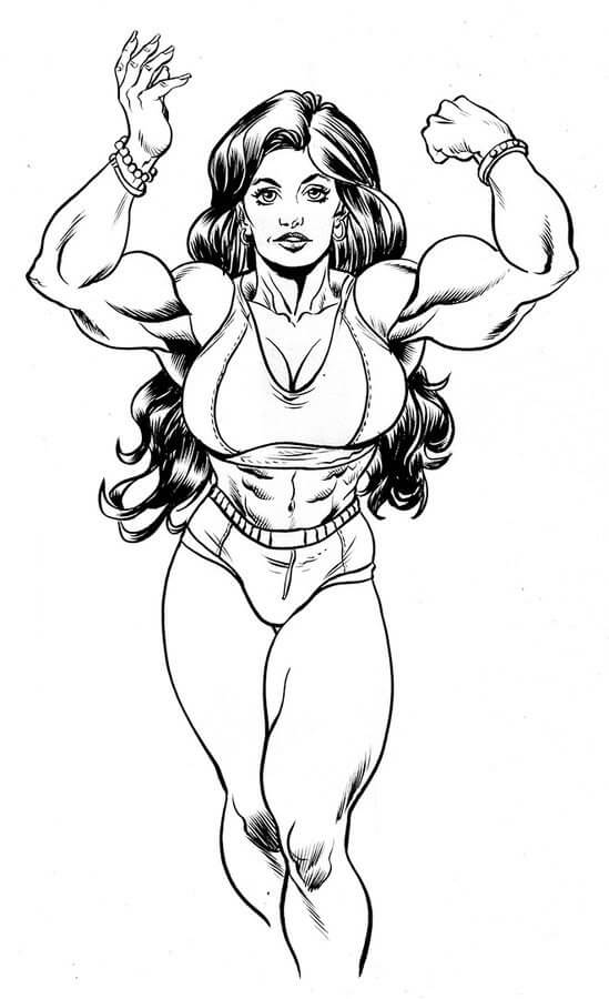 Dibujos de Ella Hulk para colorear