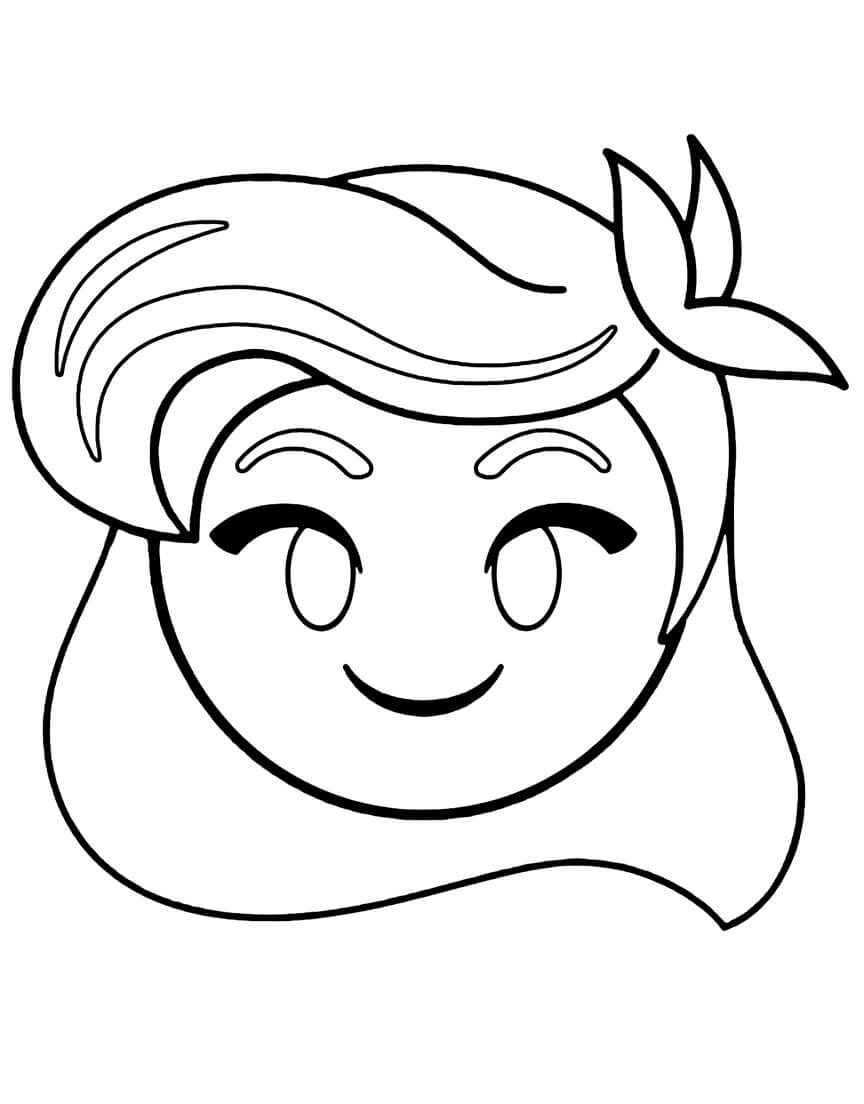 Emoji Cara de Olaf para colorir