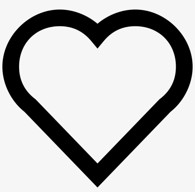 Dibujos de Emoji de Corazón Simple para colorear