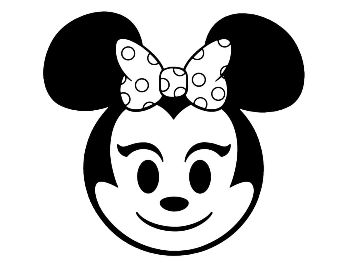 Dibujos de Emoji de Minnie Mouse para colorear