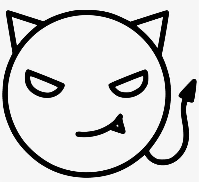 Dibujos de Emoji del Diablo para colorear