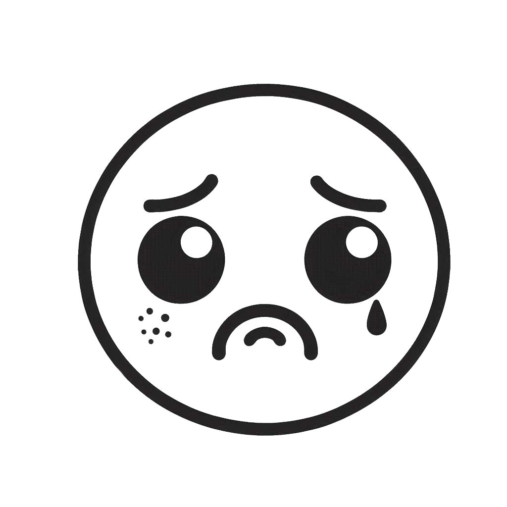 Dibujos de Emoji Triste 4 para colorear