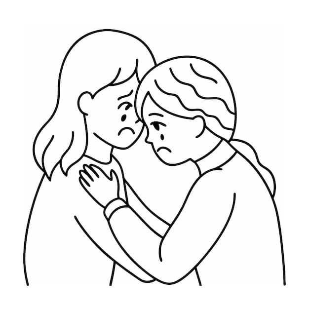 Dibujos de Empatía fácil en niños para colorear