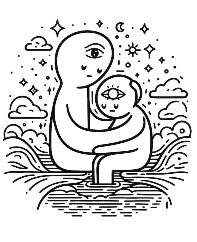 Dibujos de Empatía imprimible gratis para colorear