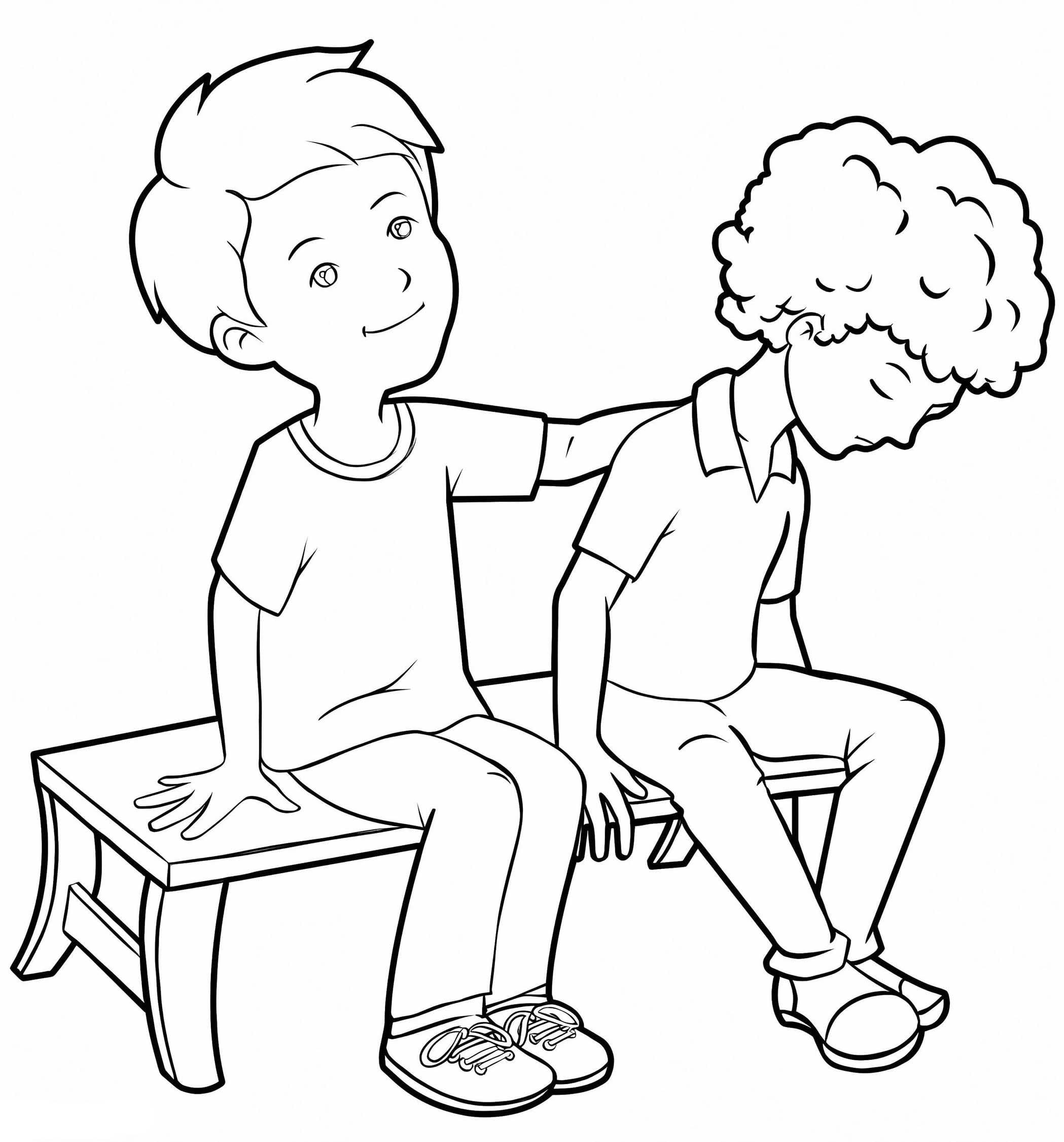 Dibujos de Empatía Imprimible para niños para colorear