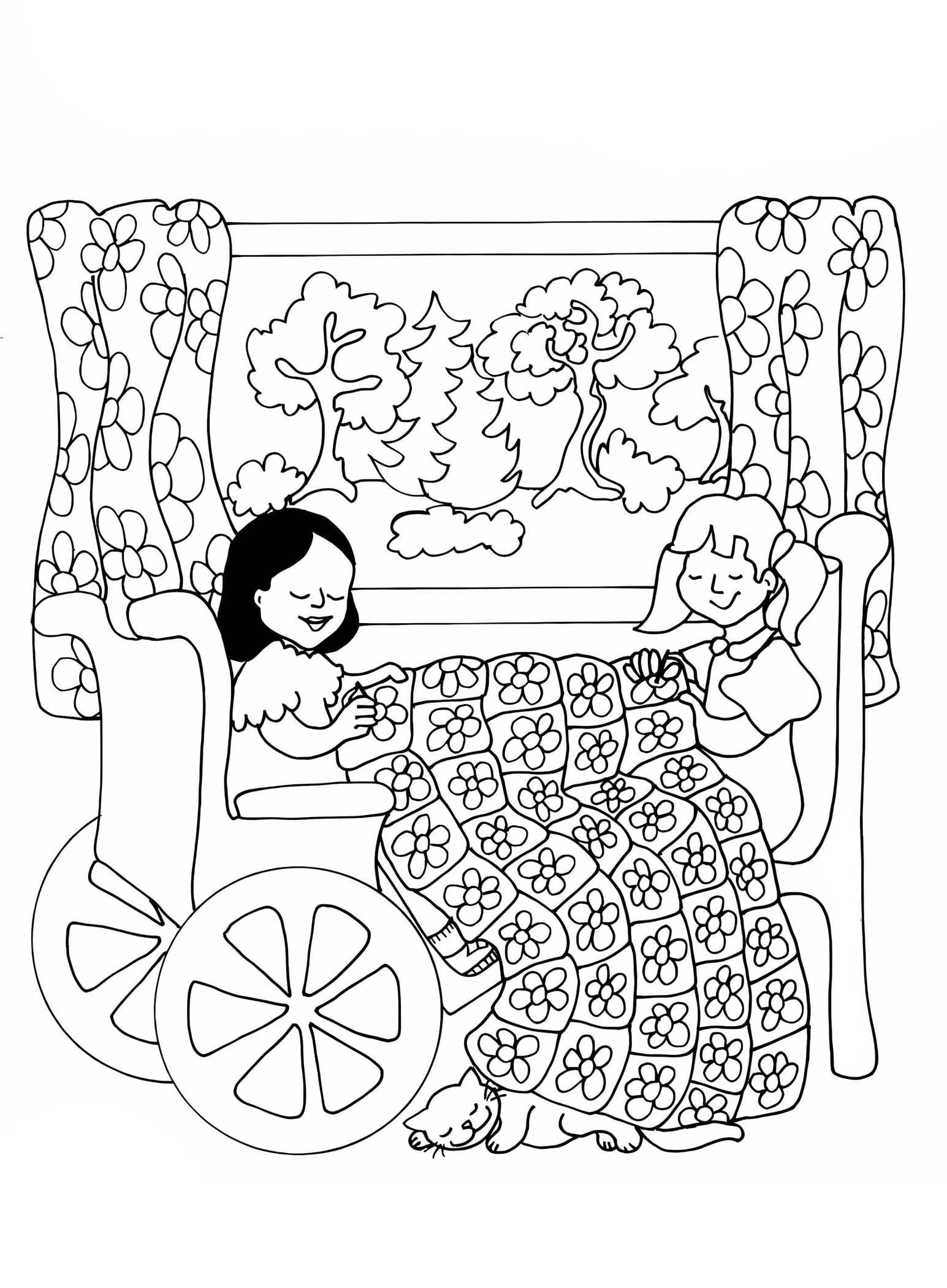 Dibujos de Empatía sencillo en niños para colorear