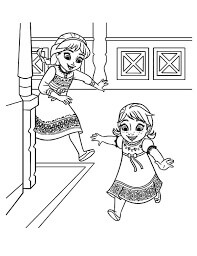 Dibujos de En Busca de Elsa y Anna para colorear