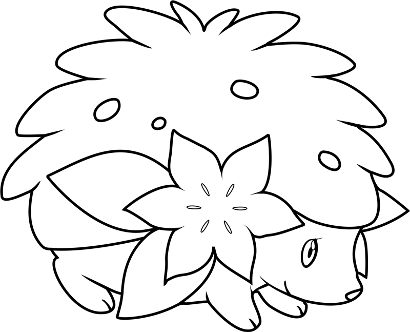 Encantador Pokémon Shaymin para colorir