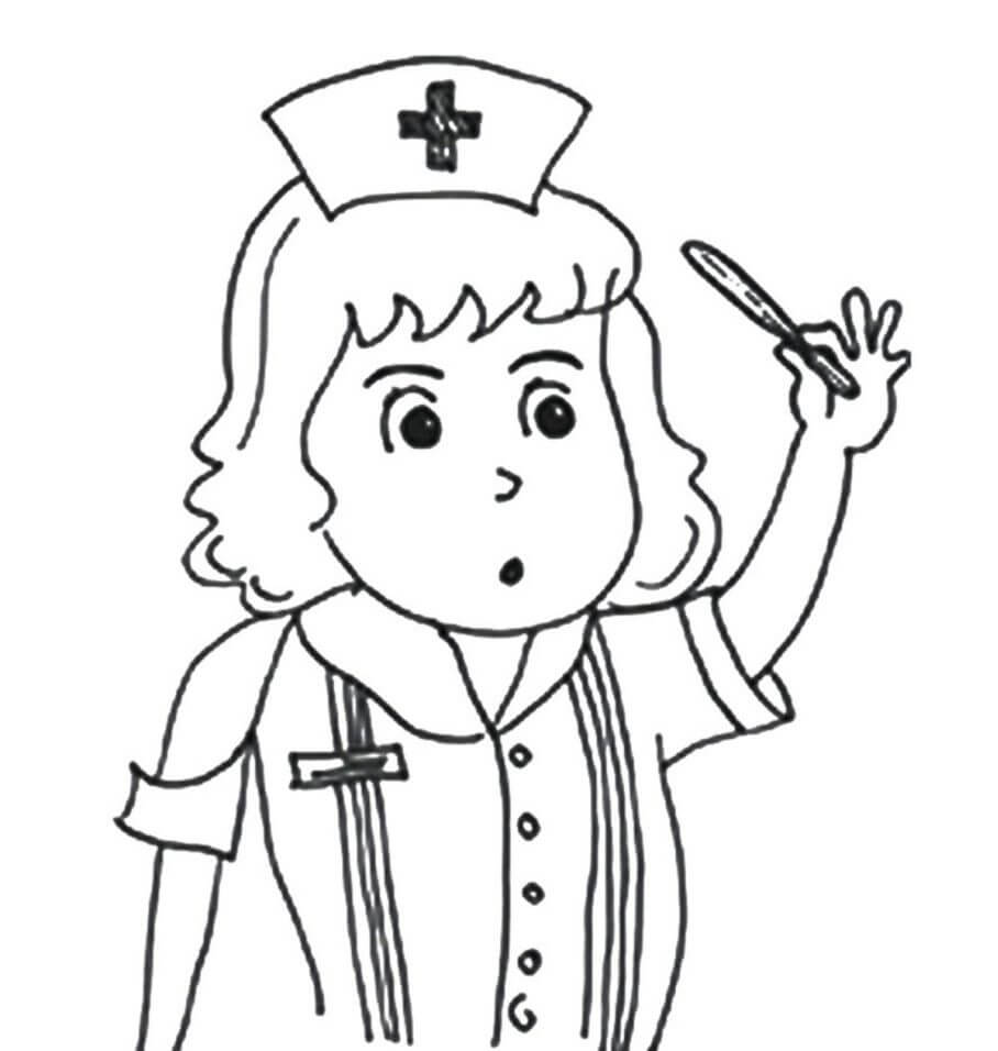 Enfermera de Dibujo para colorir