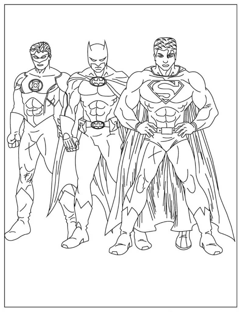 Enfriar Superman y Amigos para colorir