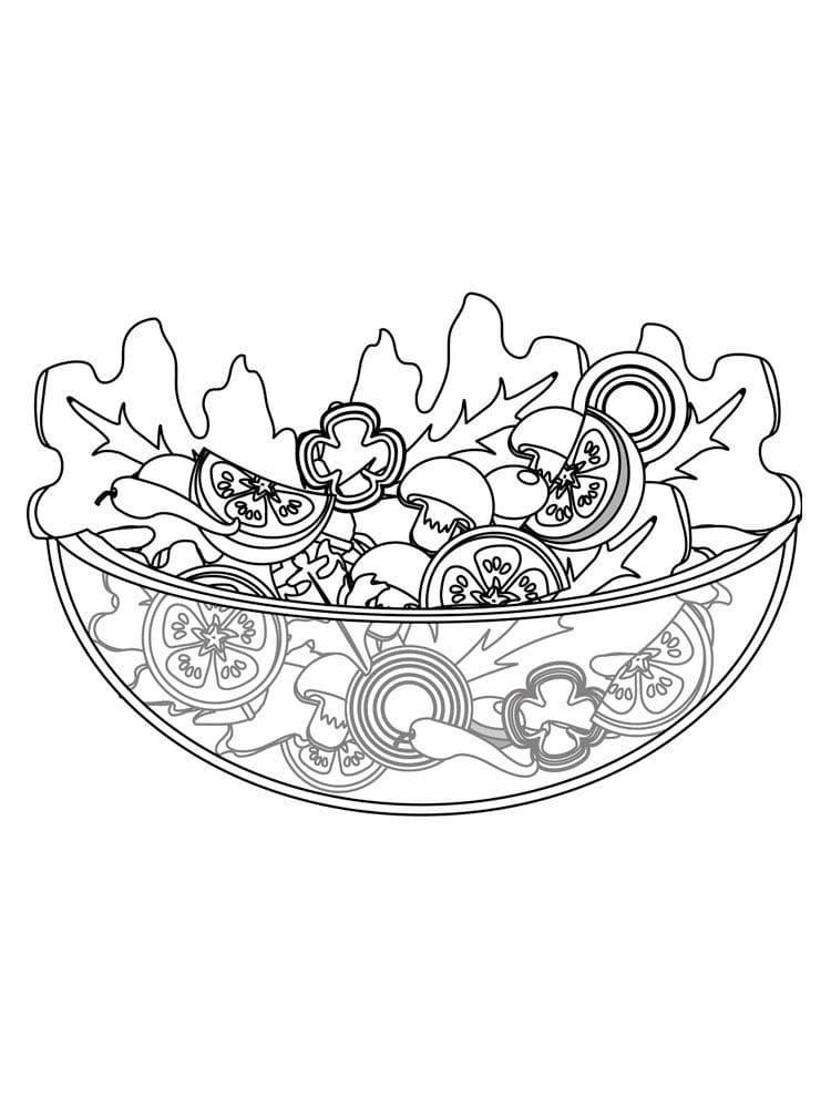 Dibujos de Ensalada 1 para colorear