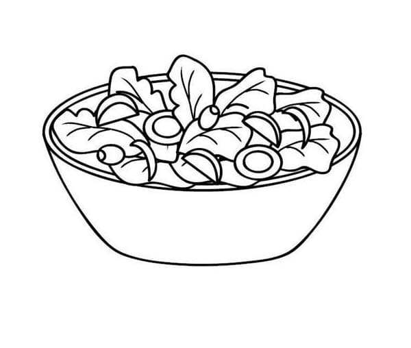 Dibujos de Ensalada 2 para colorear