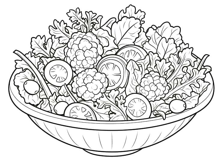 Dibujos de Ensalada 3 para colorear