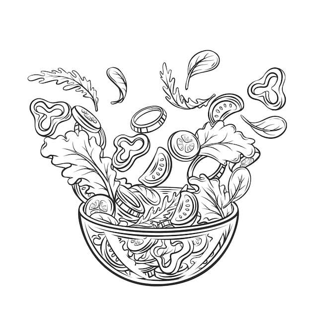 Dibujos de Ensalada 4 para colorear