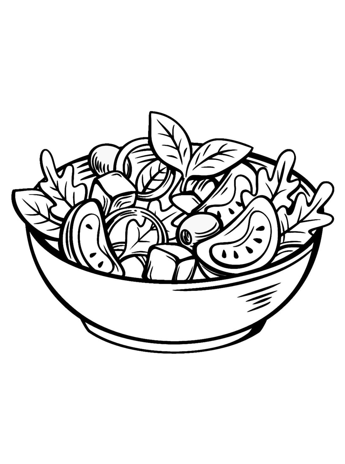 Dibujos de Ensalada 5 para colorear