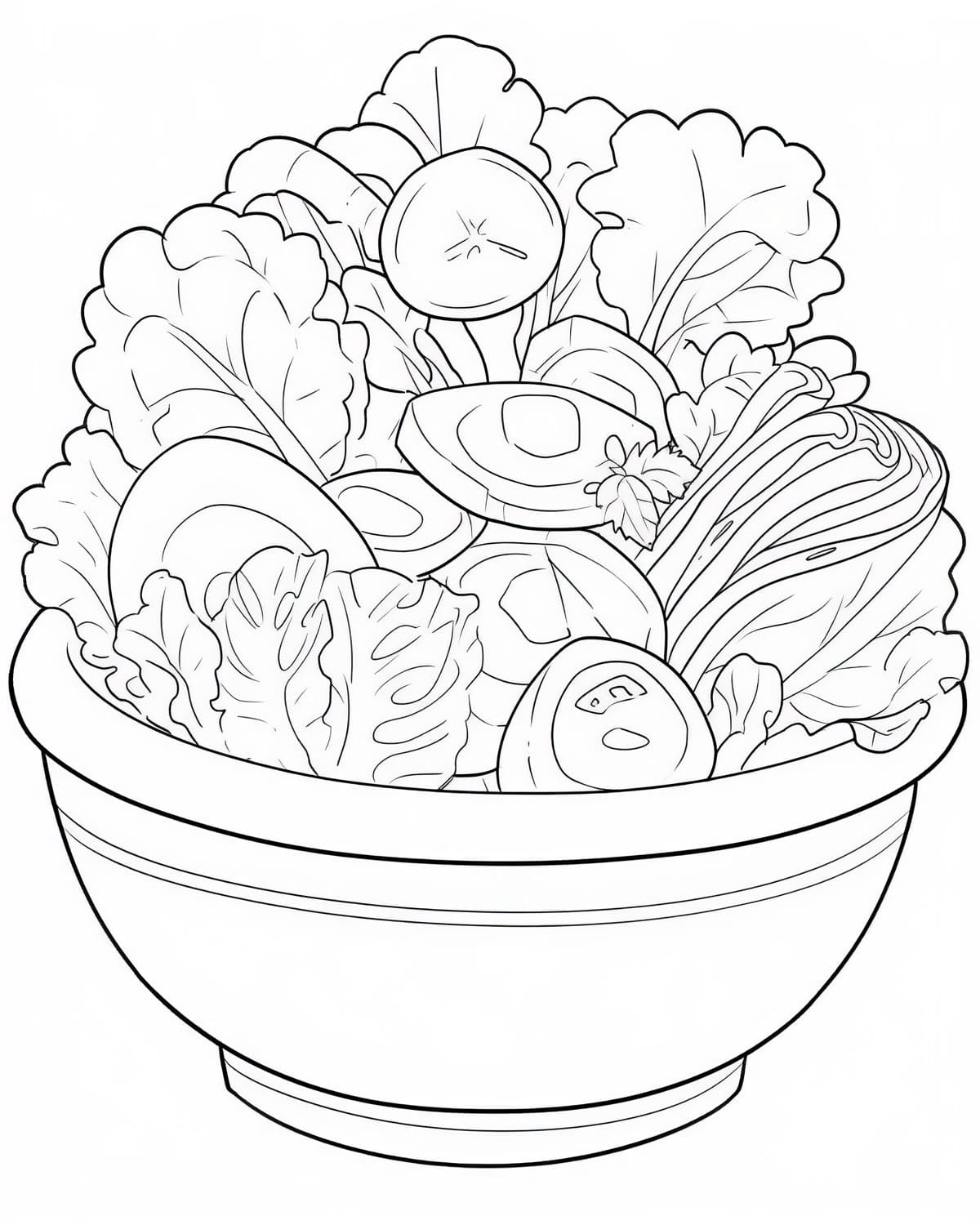 Dibujos de Ensalada 6 para colorear