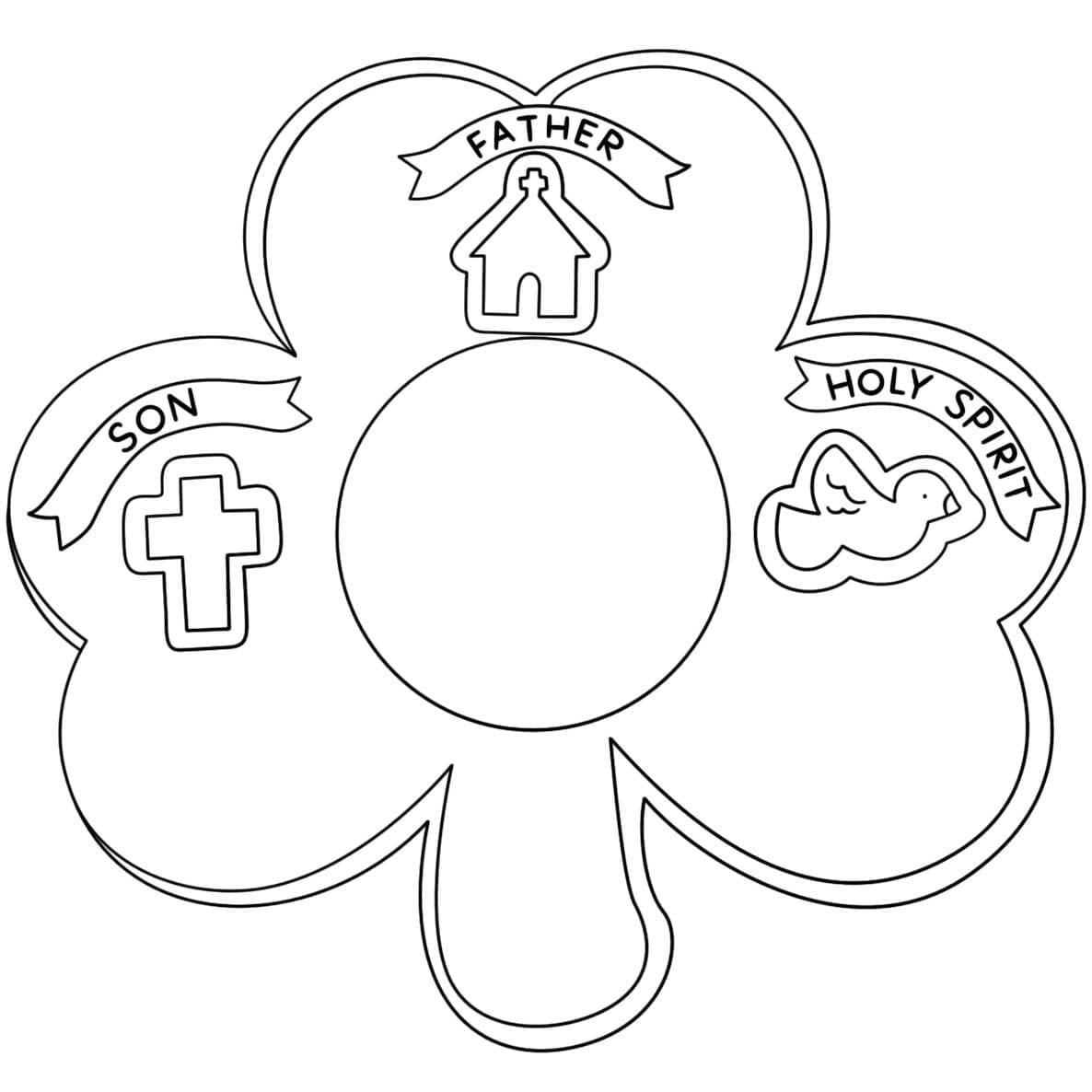 Dibujos de Espíritu Santo sencillo gratuito para colorear