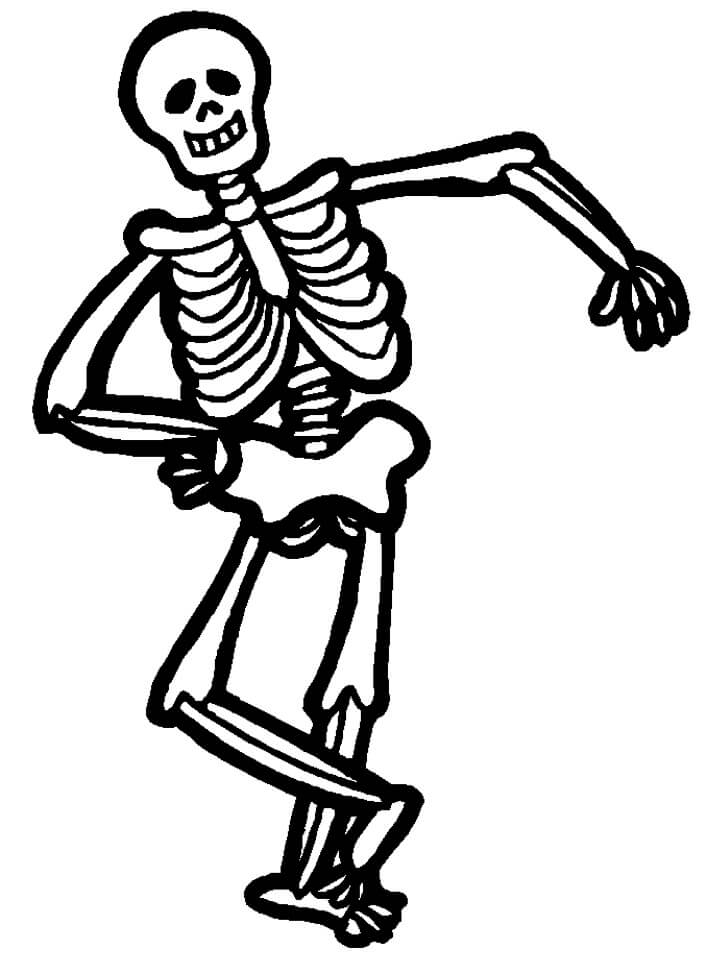 Esqueleto de Dibujo para colorir