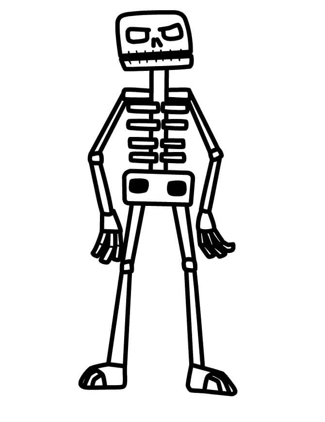 Esqueleto Libre para colorir