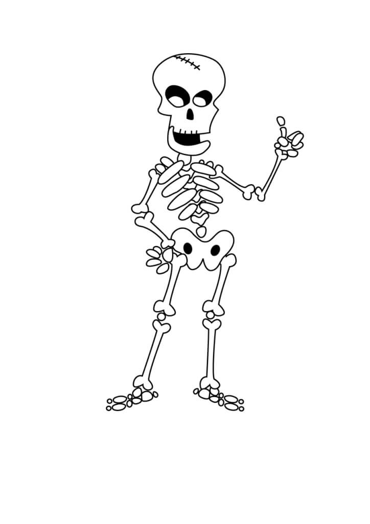 Esqueleto Sencillo para colorir