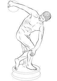 Estatua de Discobolus para colorir