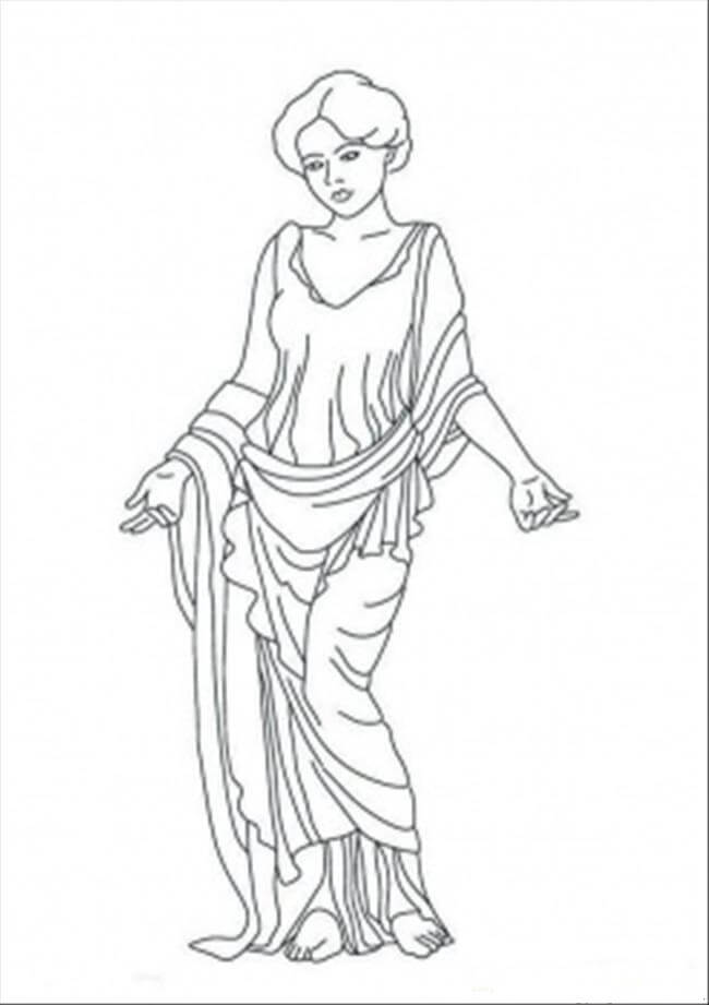 Estatua de Venus para colorir