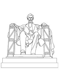 Estatua del Monumento a Lincoln para colorir