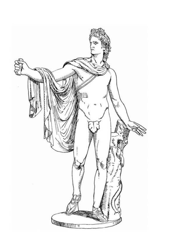 Dibujos de Estatua Romana para colorear