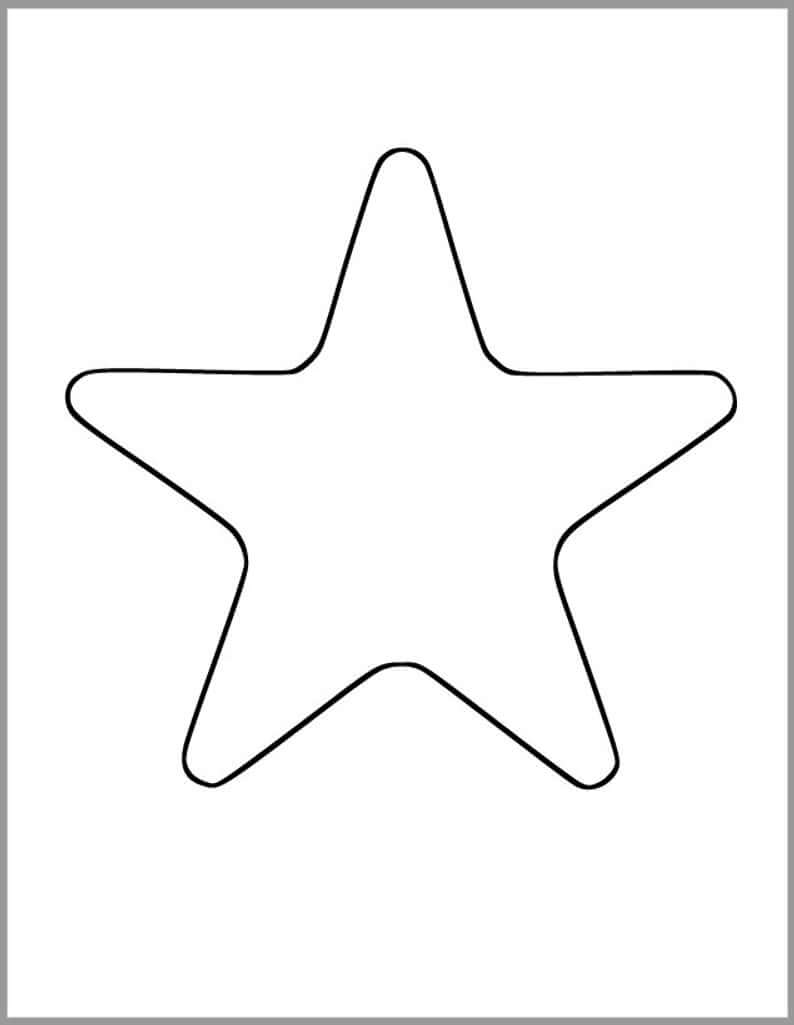 Dibujos de Estrella Simple para colorear