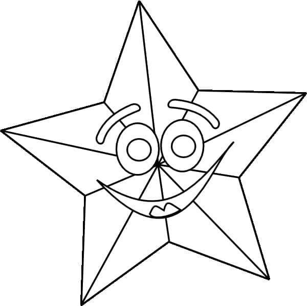 Dibujos de Estrellas de dibujos animados para imprimir para colorear
