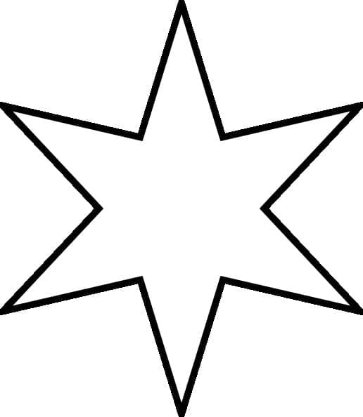 Dibujos de Estrellas de seis puntas para colorear