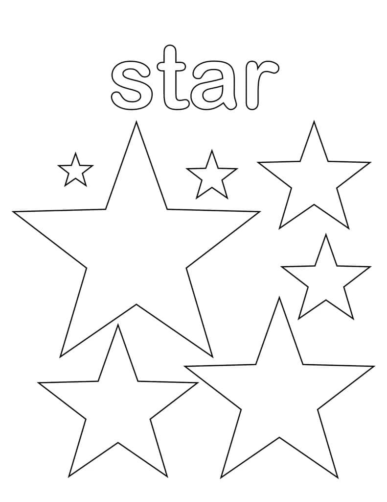 Estrellas gratis para colorir