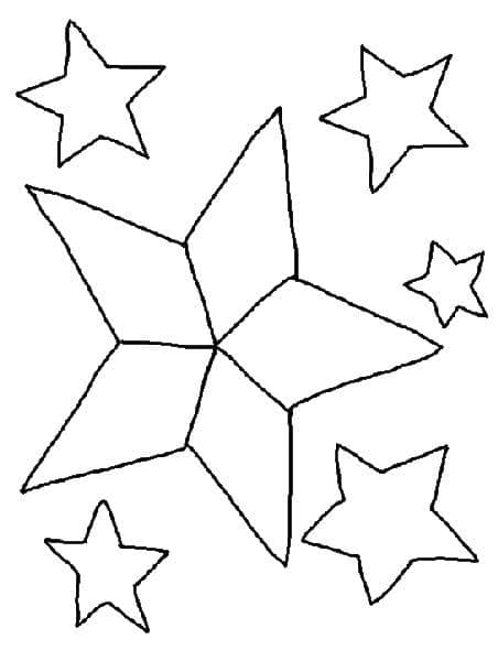 Estrellas imprimibles para colorir