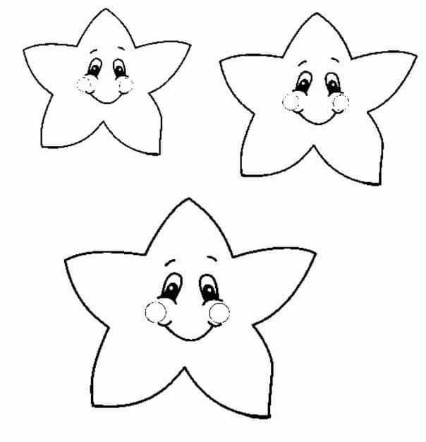 Dibujos de Estrellas lindas para imprimir para colorear