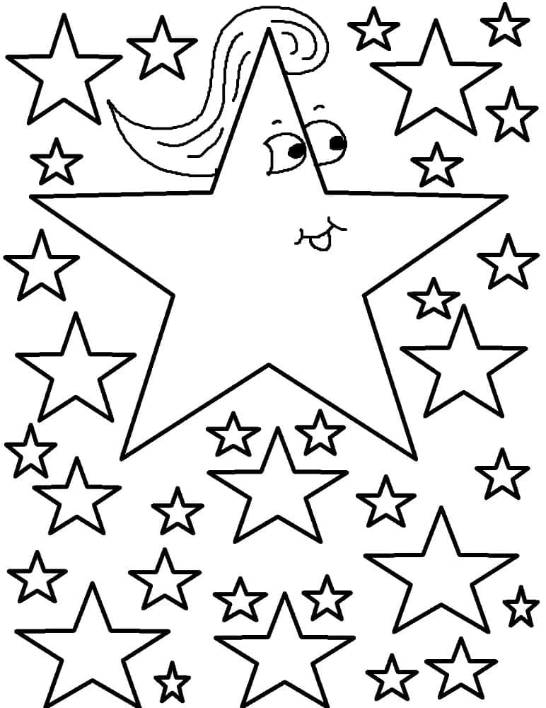 Dibujos de Estrellas para imprimir gratis para colorear