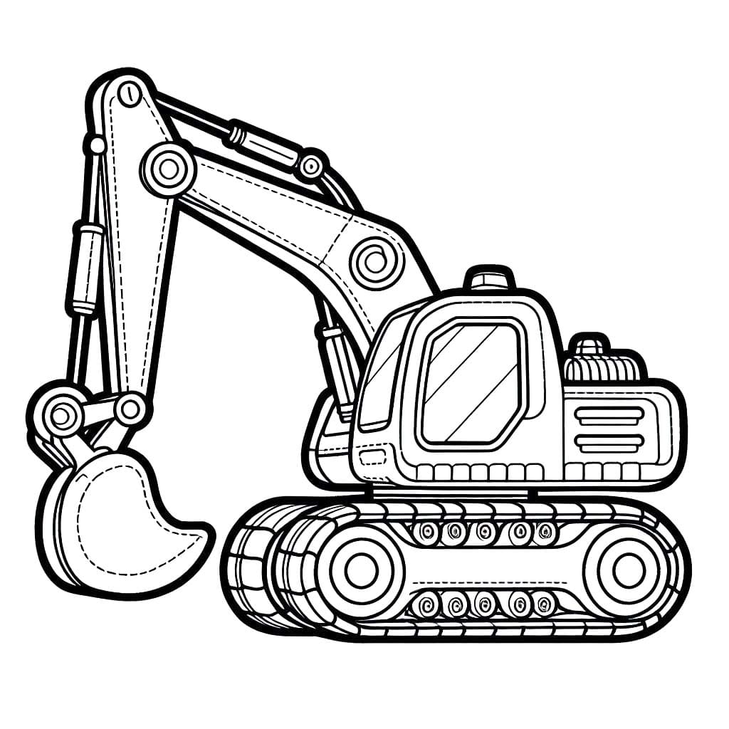 Dibujos de Excavadora 1 para colorear