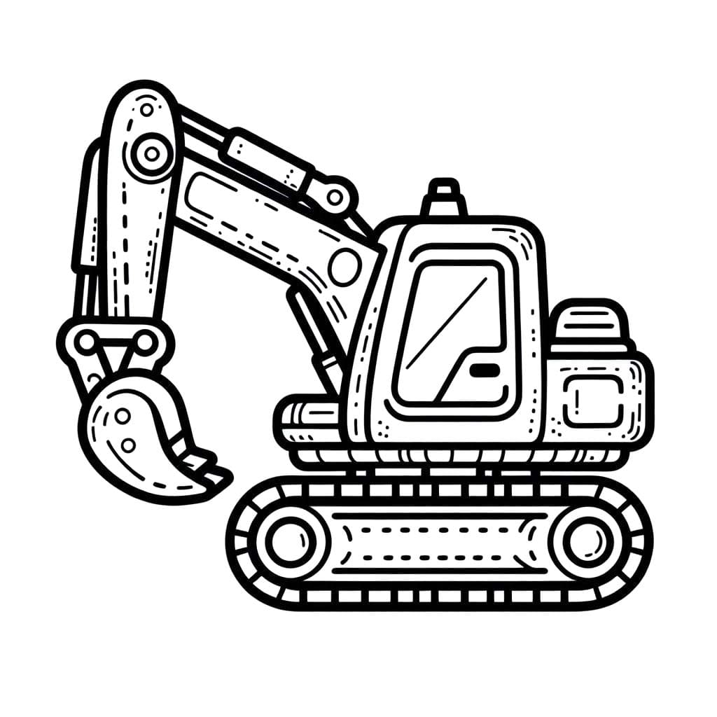 Dibujos de Excavadora 3 para colorear