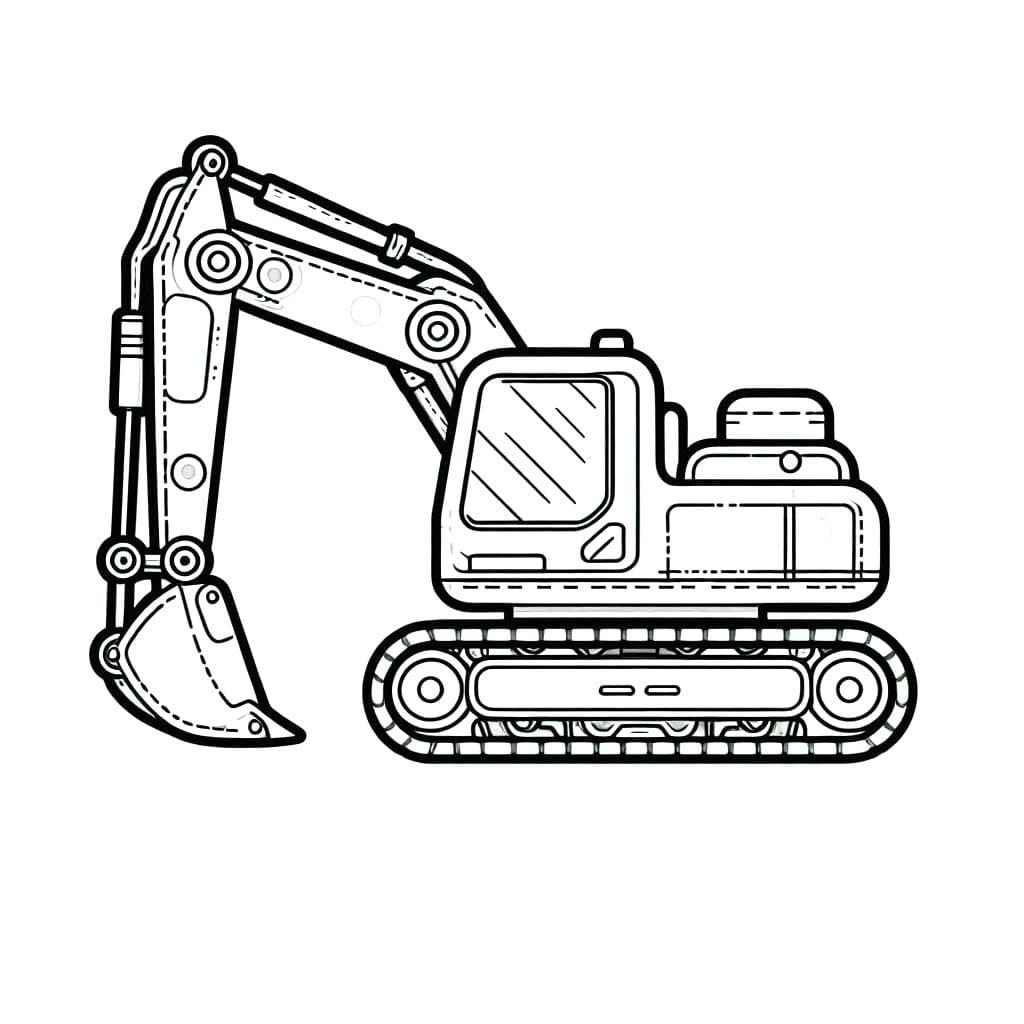 Dibujos de Excavadora 5 para colorear