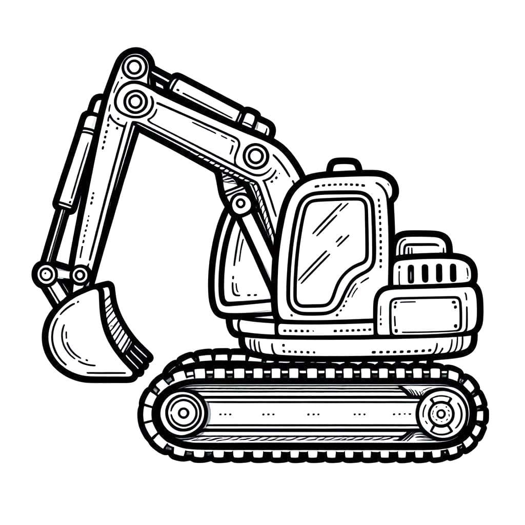 Dibujos de Excavadora 6 para colorear