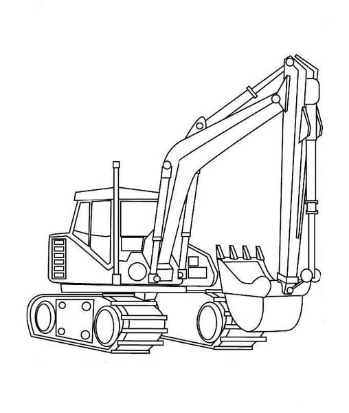 Dibujos de Excavadora gratis para colorear