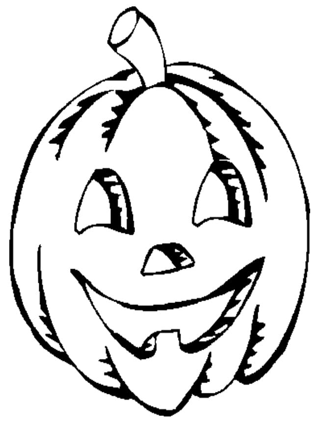 Dibujos de Feliz calabaza de Halloween para colorear